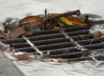 A photo of a storm water drain; a frequently encountered regulatory issue