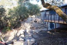 Rustic Barn and Private Residence Rock Wall