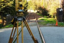 Sonoma-Marin Area Rail Transit - Survey Equipment on Train Tracks