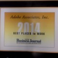 2014 Best Places to Work Winner's Plaque