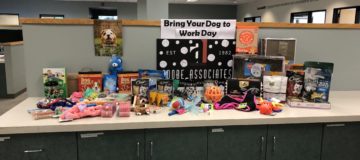 2018 bring your dog to work day fundraiser picture of the donations for the sonoma county animal shelter