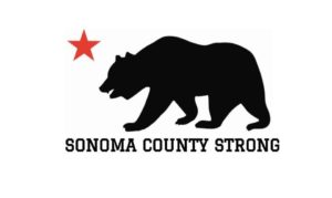 California flag image of the bear and the star with the text Sonoma County Strong to symbolize how the county has come together to rebuild