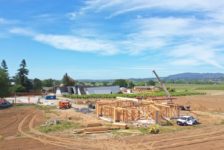 Aerial View of Aperture Cellars Hospitality Building Under Construction