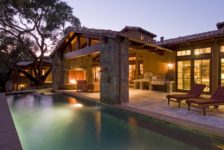 Tuscan Ranch House Pool at Dusk