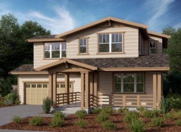 Digital Rendering of 2 story home at Kessing ranch, alternate layout 1