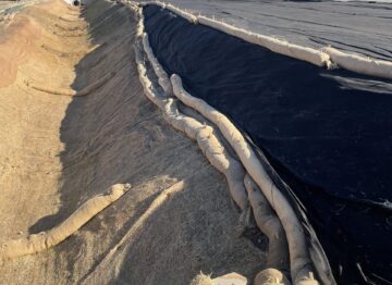 Erosion & Sediment control installed on construction site.